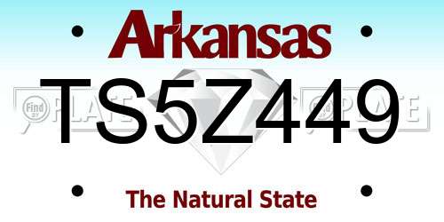 TS5Z449 Arkansas License Plate