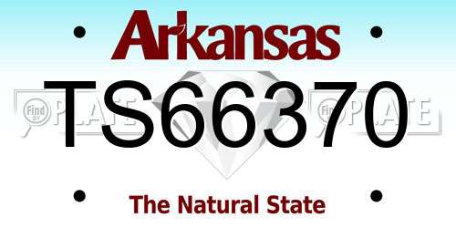 TS66370 Arkansas License Plate