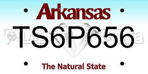 TS6P656 Arkansas License Plate