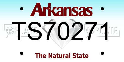 TS70271 Arkansas License Plate