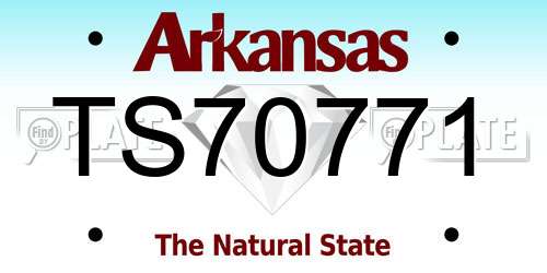 TS70771 Arkansas License Plate
