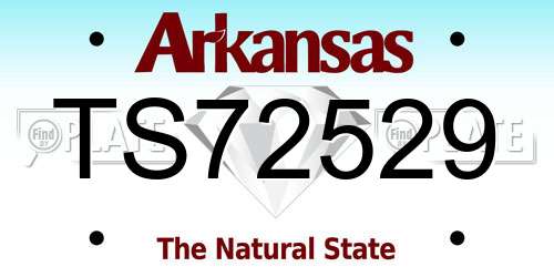 TS72529 Arkansas License Plate