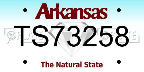 TS73258 Arkansas License Plate