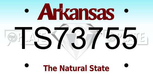 TS73755 Arkansas License Plate