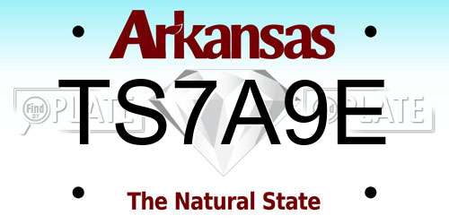 TS7A9E Arkansas License Plate