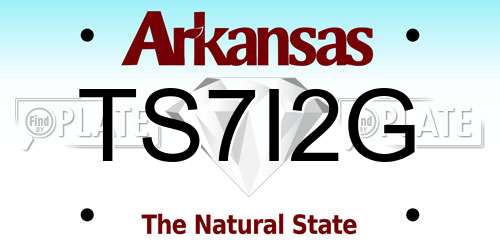 TS7I2G Arkansas License Plate