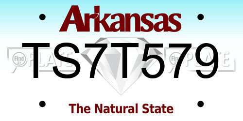 TS7T579 Arkansas License Plate