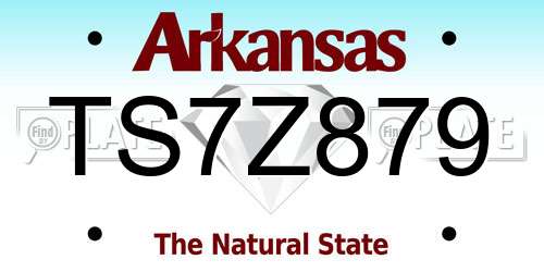 TS7Z879 Arkansas License Plate
