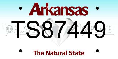 TS87449 Arkansas License Plate