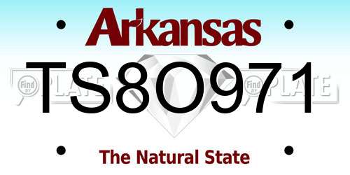 TS8O971 Arkansas License Plate