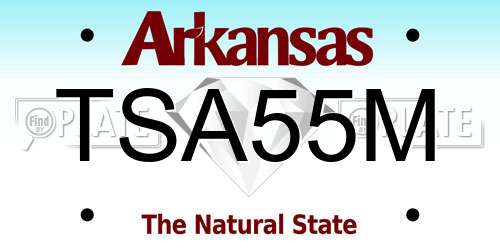 TSA55M Arkansas License Plate