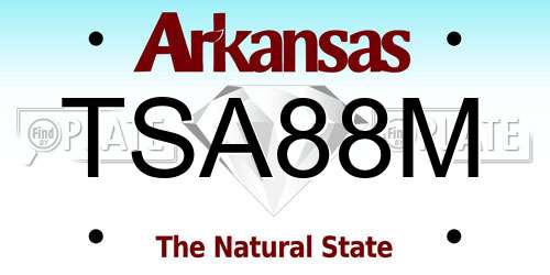 TSA88M Arkansas License Plate