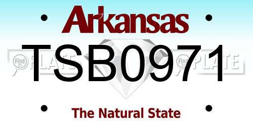 TSB0971 Arkansas License Plate