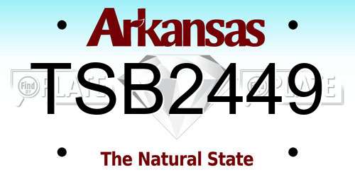 TSB2449 Arkansas License Plate