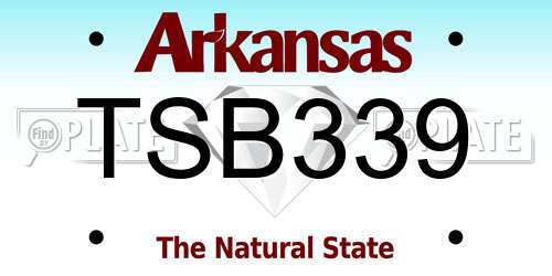 TSB339 Arkansas License Plate