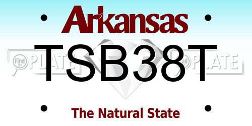 TSB38T Arkansas License Plate