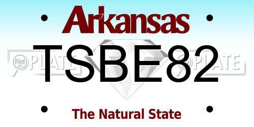 TSBE82 Arkansas License Plate
