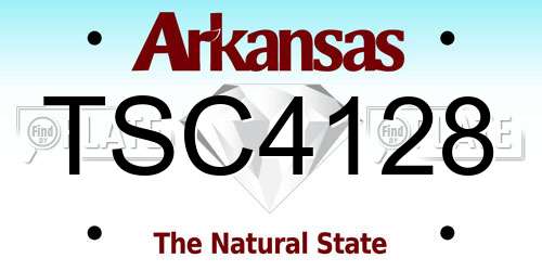 TSC4128 Arkansas License Plate