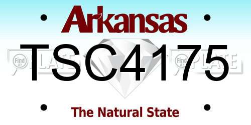 TSC4175 Arkansas License Plate