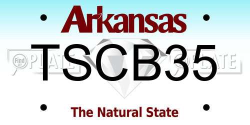 TSCB35 Arkansas License Plate