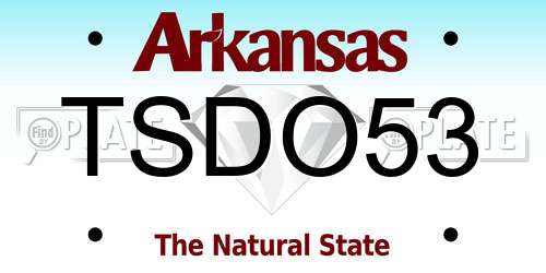 TSDO53 Arkansas License Plate