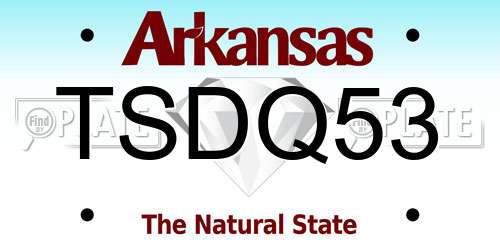 TSDQ53 Arkansas License Plate