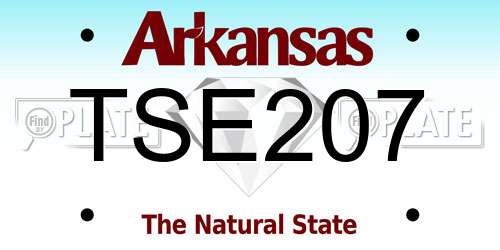 TSE207 Arkansas License Plate