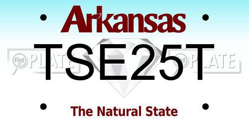 TSE25T Arkansas License Plate