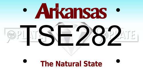 TSE282 Arkansas License Plate