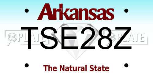 TSE28Z Arkansas License Plate