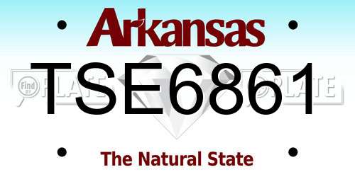 TSE6861 Arkansas License Plate