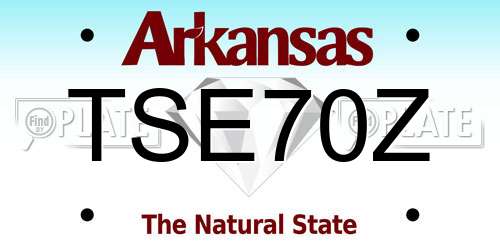TSE70Z Arkansas License Plate
