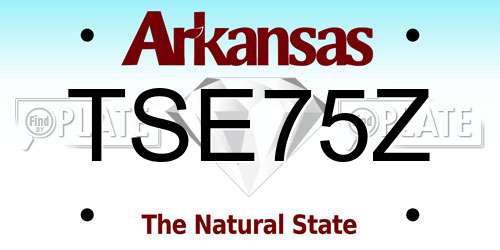 TSE75Z Arkansas License Plate