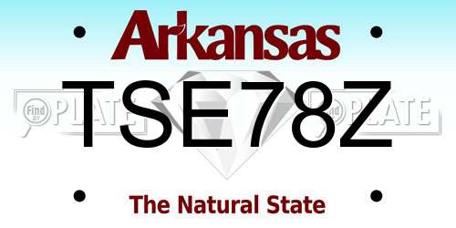 TSE78Z Arkansas License Plate