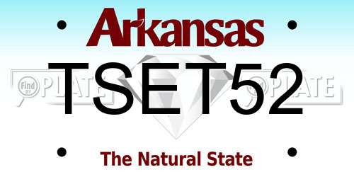 TSET52 Arkansas License Plate