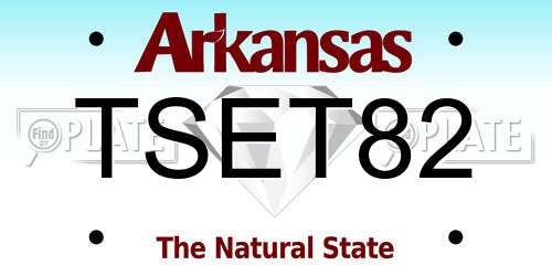 TSET82 Arkansas License Plate