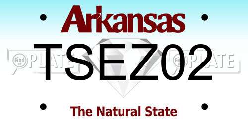 TSEZ02 Arkansas License Plate