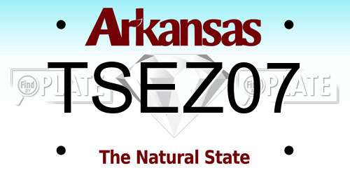 TSEZ07 Arkansas License Plate
