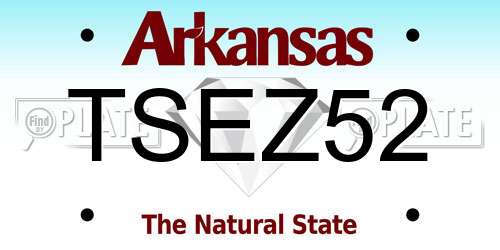 TSEZ52 Arkansas License Plate