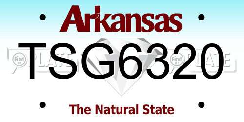 TSG6320 Arkansas License Plate