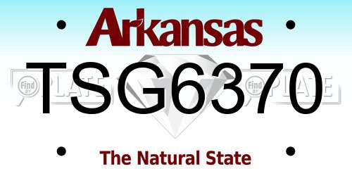 TSG6370 Arkansas License Plate