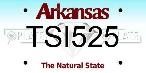 TSI525 Arkansas License Plate