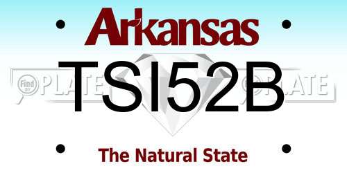 TSI52B Arkansas License Plate