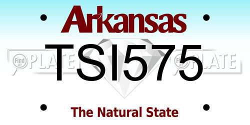 TSI575 Arkansas License Plate