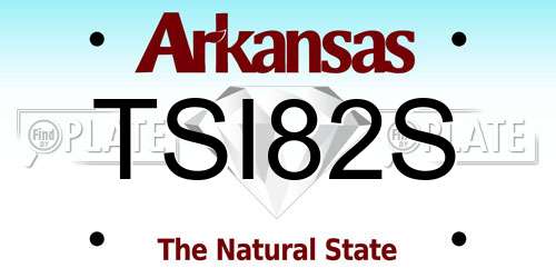 TSI82S Arkansas License Plate
