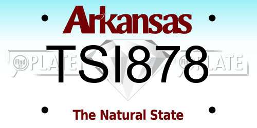 TSI878 Arkansas License Plate