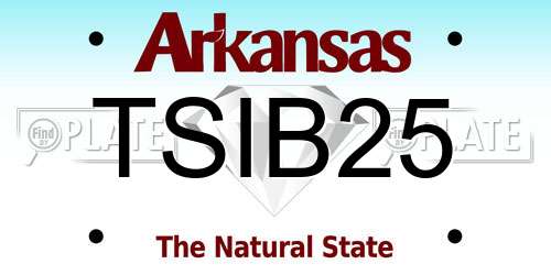 TSIB25 Arkansas License Plate