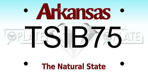 TSIB75 Arkansas License Plate