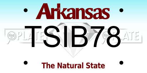 TSIB78 Arkansas License Plate