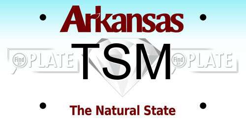 TSM Arkansas License Plate